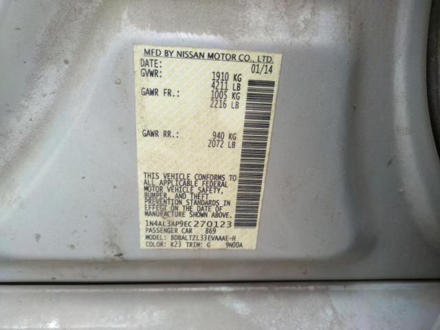 Photo 11 VIN: 1N4AL3AP9EC270123 - NISSAN ALTIMA 2.5 