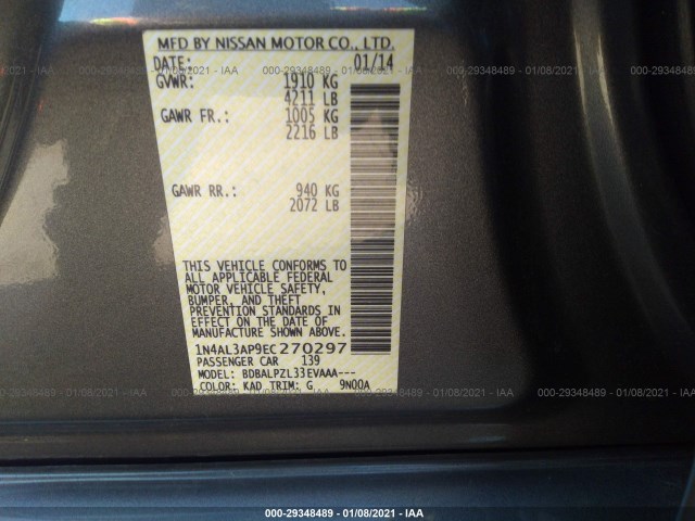 Photo 8 VIN: 1N4AL3AP9EC270297 - NISSAN ALTIMA 