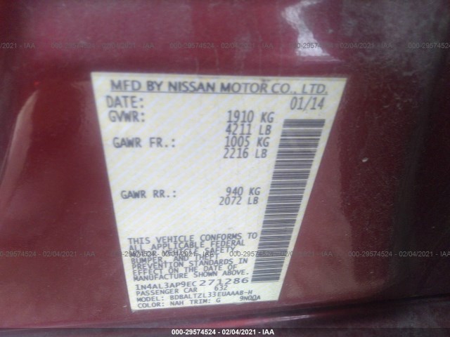 Photo 8 VIN: 1N4AL3AP9EC271286 - NISSAN ALTIMA 