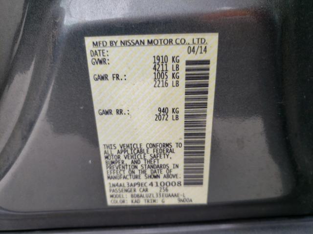 Photo 9 VIN: 1N4AL3AP9EC410008 - NISSAN ALTIMA 2.5 