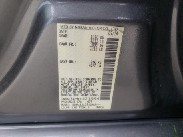 Photo 9 VIN: 1N4AL3AP9EC421994 - NISSAN ALTIMA 2.5 