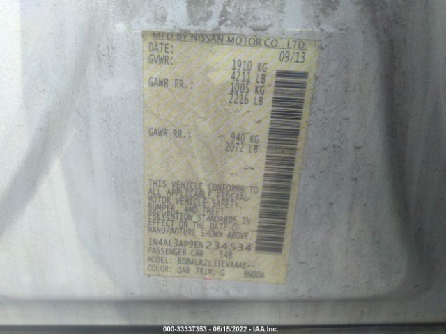 Photo 8 VIN: 1N4AL3AP9EN234534 - NISSAN ALTIMA 