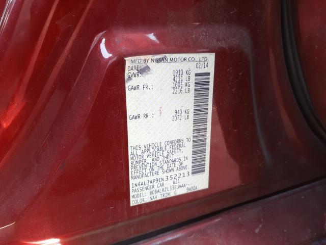 Photo 9 VIN: 1N4AL3AP9EN352213 - NISSAN ALTIMA 2.5 