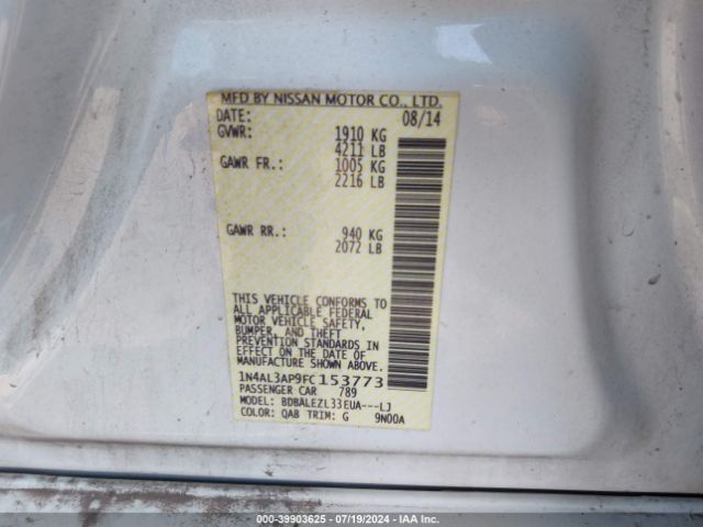 Photo 8 VIN: 1N4AL3AP9FC153773 - NISSAN ALTIMA 