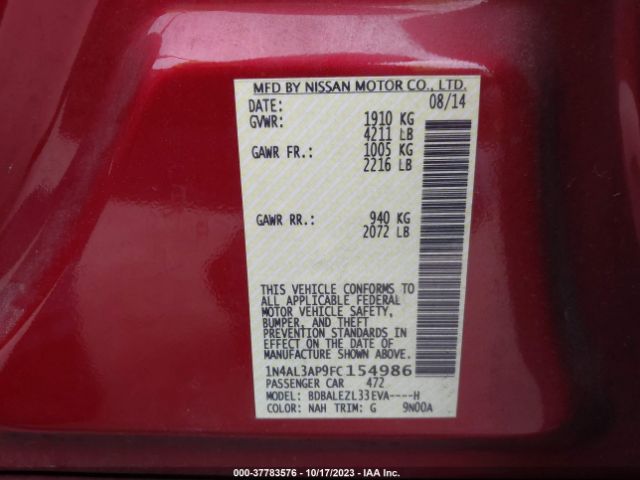 Photo 8 VIN: 1N4AL3AP9FC154986 - NISSAN ALTIMA 