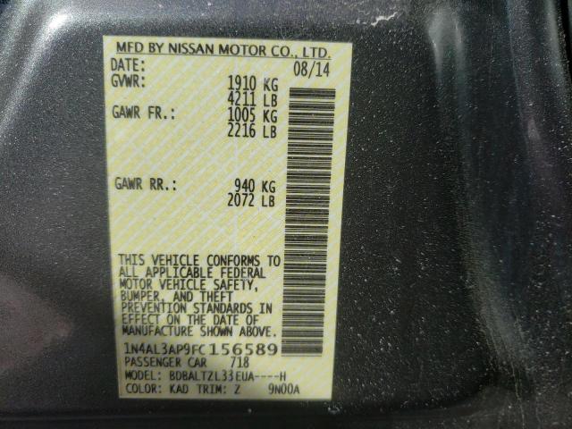 Photo 9 VIN: 1N4AL3AP9FC156589 - NISSAN ALTIMA 2.5 