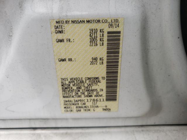 Photo 9 VIN: 1N4AL3AP9FC178611 - NISSAN ALTIMA 2.5 