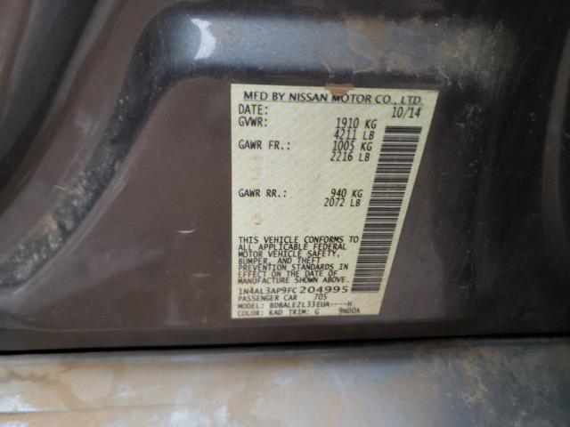 Photo 9 VIN: 1N4AL3AP9FC204995 - NISSAN ALTIMA 2.5 