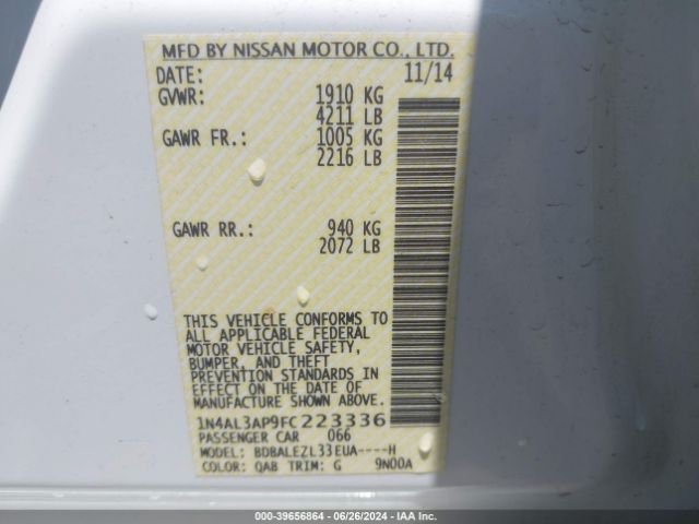 Photo 8 VIN: 1N4AL3AP9FC223336 - NISSAN ALTIMA 