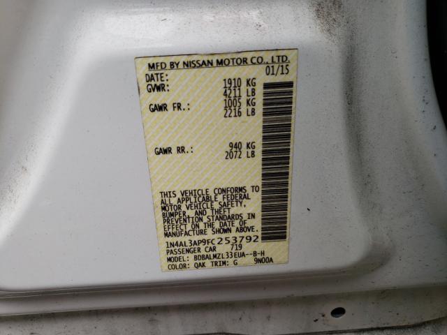 Photo 9 VIN: 1N4AL3AP9FC253792 - NISSAN ALTIMA 2.5 