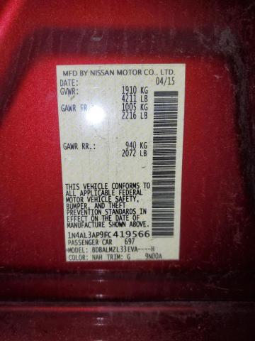 Photo 11 VIN: 1N4AL3AP9FC419566 - NISSAN ALTIMA 2.5 