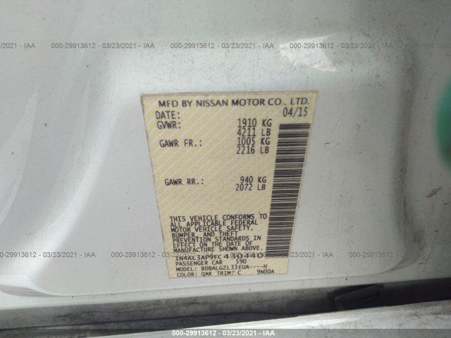 Photo 8 VIN: 1N4AL3AP9FC430440 - NISSAN ALTIMA 