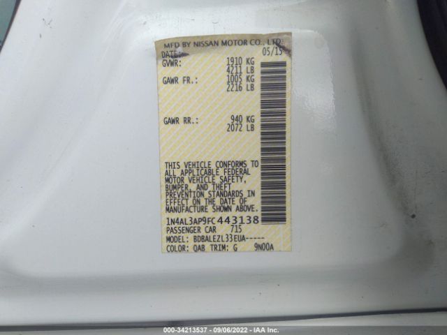 Photo 8 VIN: 1N4AL3AP9FC443138 - NISSAN ALTIMA 