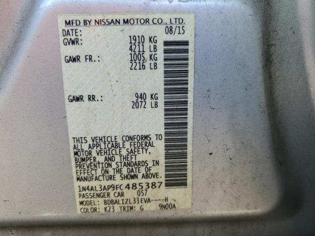 Photo 9 VIN: 1N4AL3AP9FC485387 - NISSAN ALTIMA 2.5 