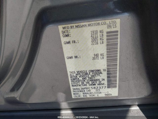 Photo 8 VIN: 1N4AL3AP9FC582377 - NISSAN ALTIMA 