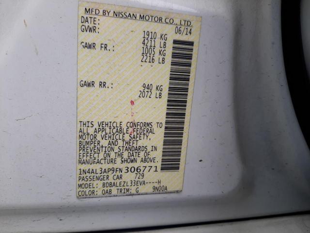 Photo 12 VIN: 1N4AL3AP9FN306771 - NISSAN ALTIMA 2.5 