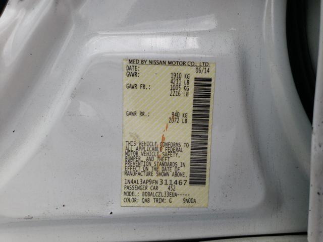 Photo 9 VIN: 1N4AL3AP9FN311467 - NISSAN ALTIMA 2.5 