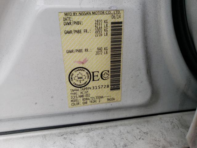 Photo 9 VIN: 1N4AL3AP9FN315728 - NISSAN ALTIMA 2.5 