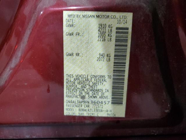 Photo 11 VIN: 1N4AL3AP9FN360457 - NISSAN ALTIMA 2.5 