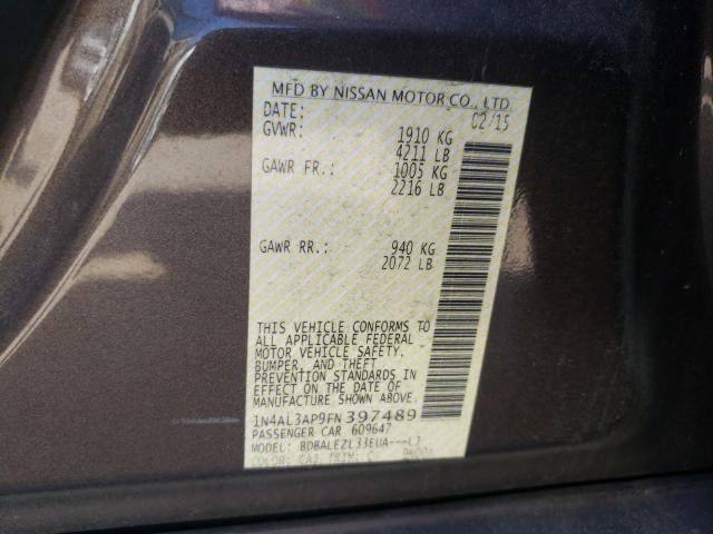 Photo 9 VIN: 1N4AL3AP9FN397489 - NISSAN ALTIMA 2.5 