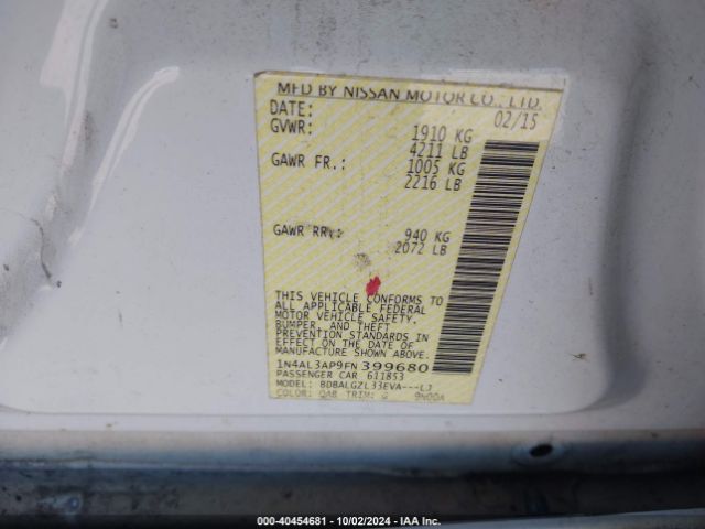 Photo 8 VIN: 1N4AL3AP9FN399680 - NISSAN ALTIMA 