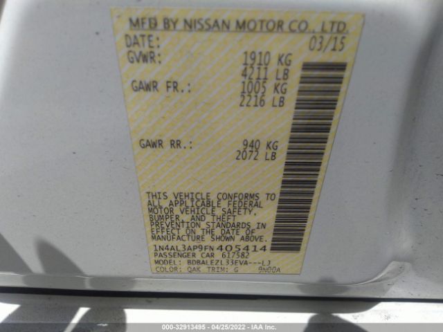 Photo 8 VIN: 1N4AL3AP9FN405414 - NISSAN ALTIMA 