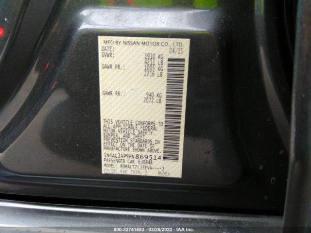 Photo 8 VIN: 1N4AL3AP9FN869514 - NISSAN ALTIMA 