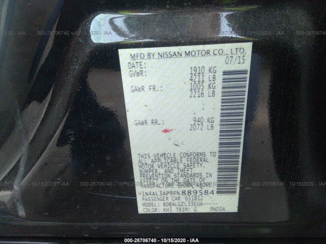 Photo 8 VIN: 1N4AL3AP9FN889584 - NISSAN ALTIMA 