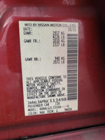 Photo 11 VIN: 1N4AL3AP9GC113498 - NISSAN ALTIMA 