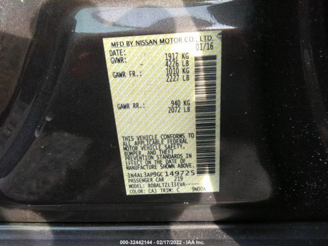 Photo 8 VIN: 1N4AL3AP9GC149725 - NISSAN ALTIMA 