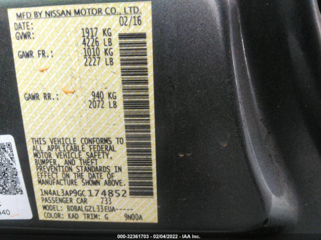 Photo 8 VIN: 1N4AL3AP9GC174852 - NISSAN ALTIMA 