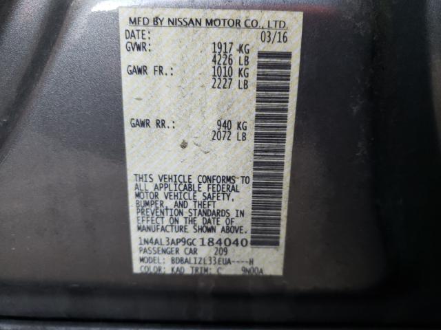 Photo 9 VIN: 1N4AL3AP9GC184040 - NISSAN ALTIMA 2.5 