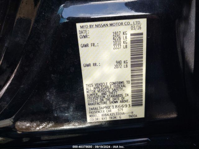 Photo 8 VIN: 1N4AL3AP9GC186693 - NISSAN ALTIMA 