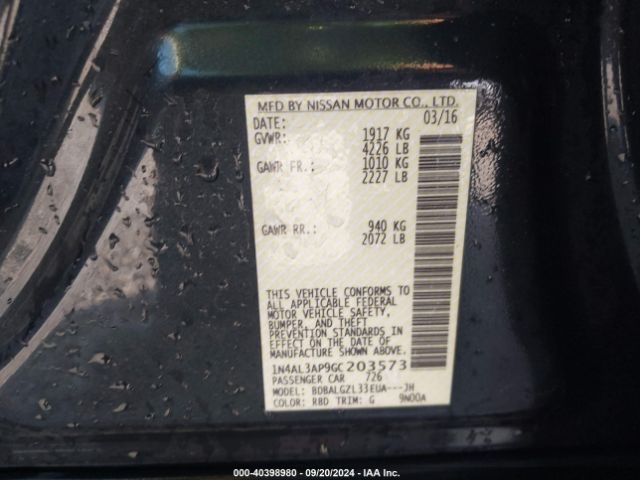 Photo 8 VIN: 1N4AL3AP9GC203573 - NISSAN ALTIMA 