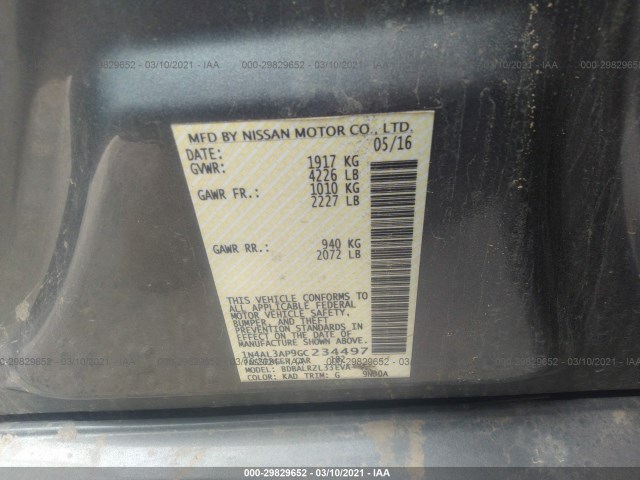 Photo 8 VIN: 1N4AL3AP9GC234497 - NISSAN ALTIMA 