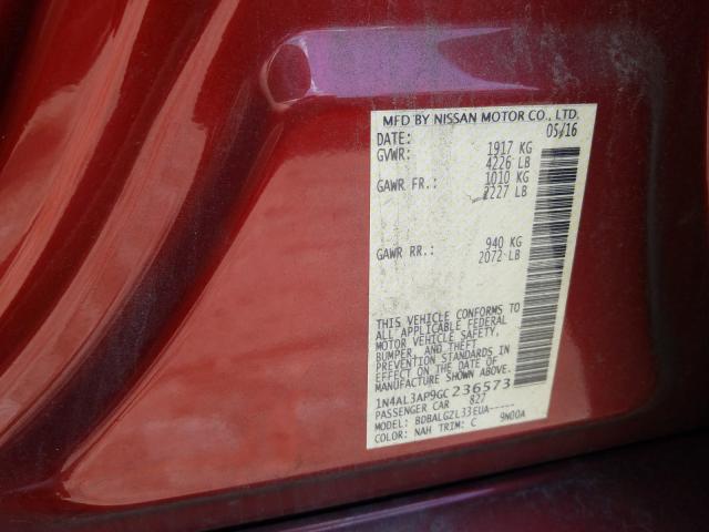 Photo 9 VIN: 1N4AL3AP9GC236573 - NISSAN ALTIMA 2.5 