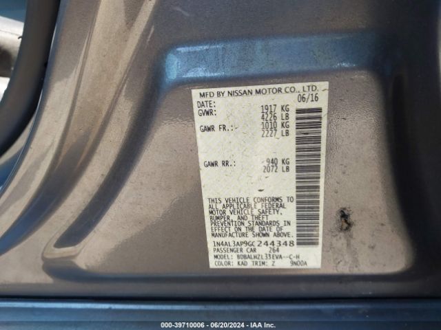 Photo 8 VIN: 1N4AL3AP9GC244348 - NISSAN ALTIMA 