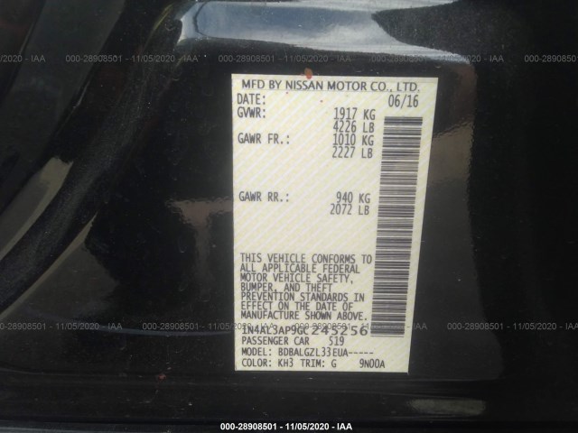 Photo 8 VIN: 1N4AL3AP9GC245256 - NISSAN ALTIMA 