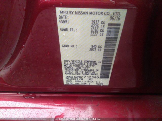 Photo 8 VIN: 1N4AL3AP9GC252580 - NISSAN ALTIMA 