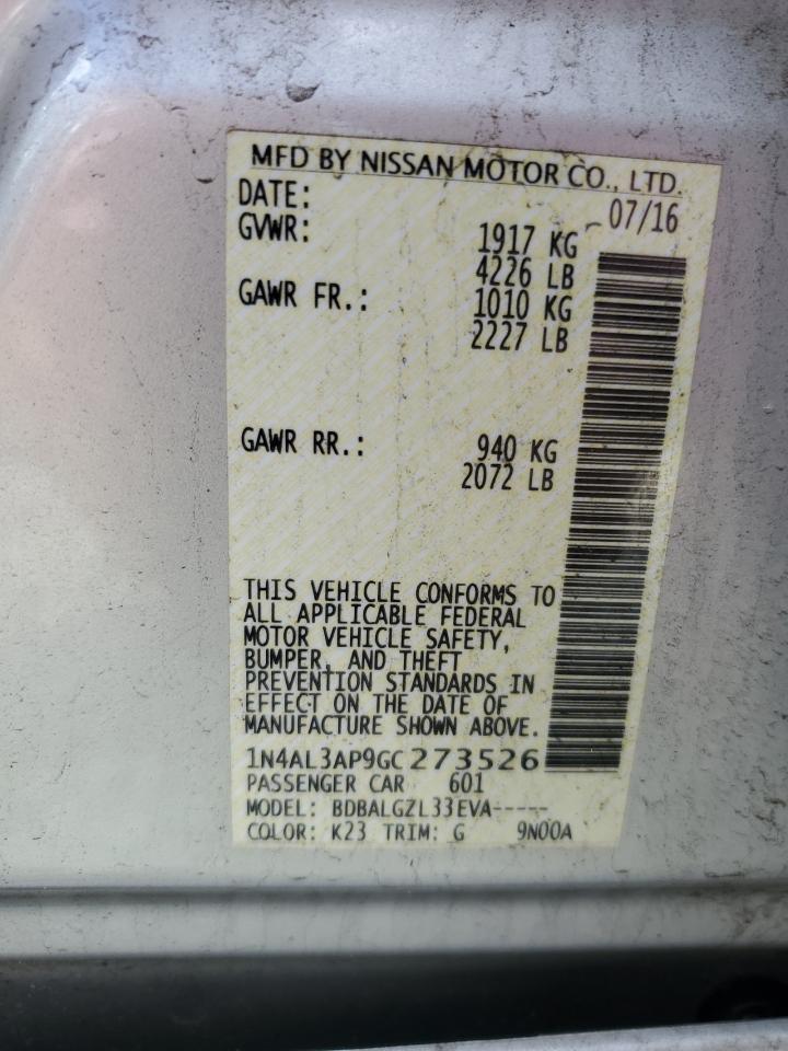 Photo 12 VIN: 1N4AL3AP9GC273526 - NISSAN ALTIMA 