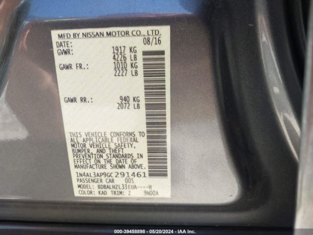 Photo 8 VIN: 1N4AL3AP9GC291461 - NISSAN ALTIMA 