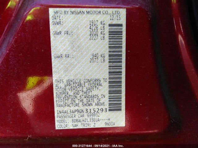 Photo 8 VIN: 1N4AL3AP9GN315293 - NISSAN ALTIMA 