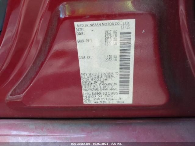 Photo 8 VIN: 1N4AL3AP9GN321885 - NISSAN ALTIMA 