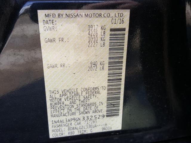 Photo 9 VIN: 1N4AL3AP9GN332529 - NISSAN ALTIMA 2.5 