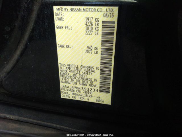 Photo 8 VIN: 1N4AL3AP9GN393234 - NISSAN ALTIMA 