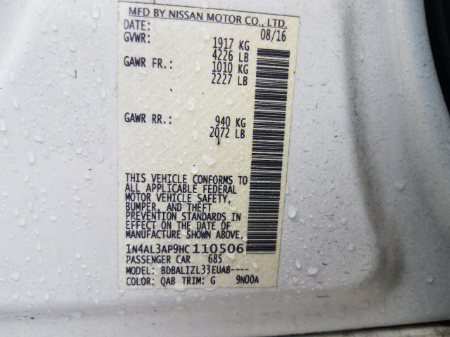 Photo 9 VIN: 1N4AL3AP9HC110506 - NISSAN ALTIMA 2.5 