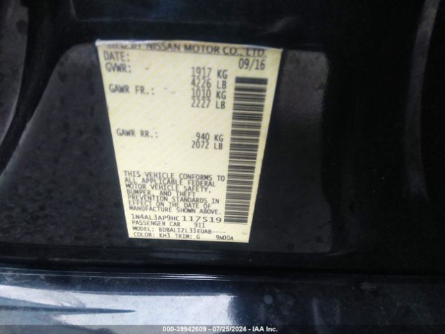 Photo 8 VIN: 1N4AL3AP9HC117519 - NISSAN ALTIMA 