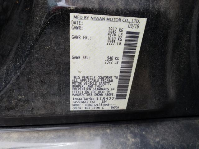 Photo 9 VIN: 1N4AL3AP9HC118427 - NISSAN ALTIMA 2.5 