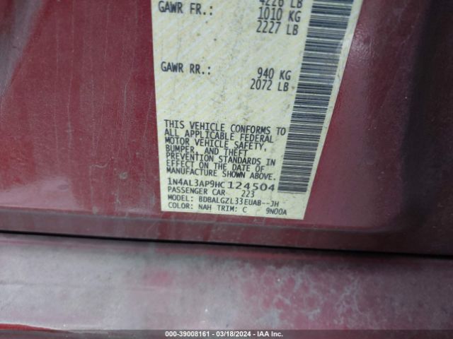 Photo 8 VIN: 1N4AL3AP9HC124504 - NISSAN ALTIMA 