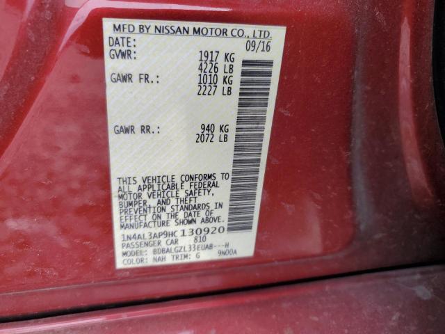 Photo 12 VIN: 1N4AL3AP9HC130920 - NISSAN ALTIMA 